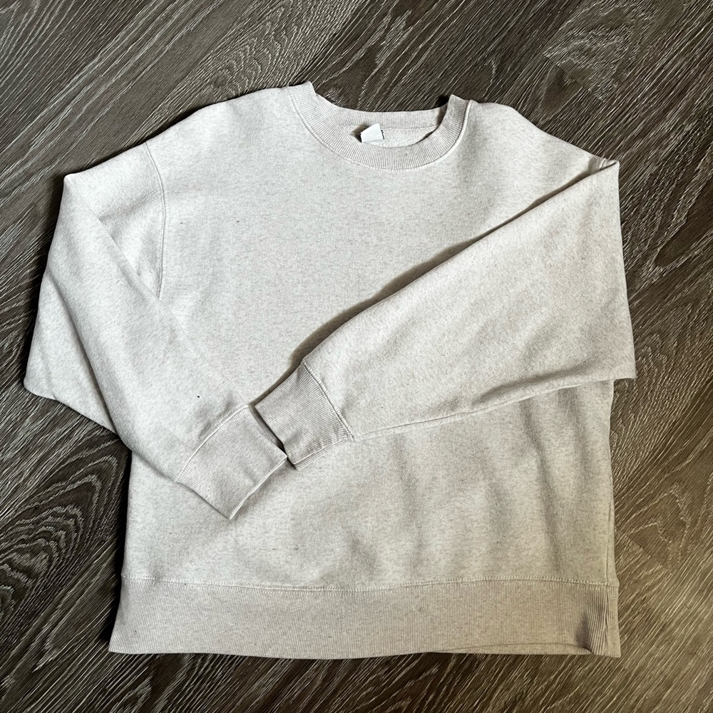 Cream/white Women's Crew Neck Sweater